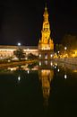 Toren op Spaans Plein in Sevilla bij nacht van Peter Apers thumbnail