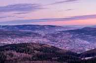 Korte wandeling bij zonsondergang naar de Ruppberg bij Zella-Mehlis - Thüringen - Duitsland van Oliver Hlavaty thumbnail