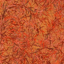 Abstrait botanique moderne aux couleurs de l'automne sur Art minimaliste abstrait