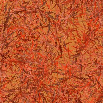 Abstrait botanique moderne aux couleurs de l'automne sur Art minimaliste abstrait