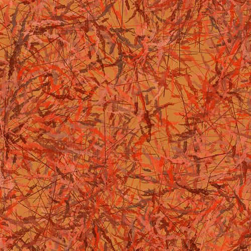 Modern botanisch abstract in herfstkleuren