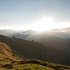 zonsopkomst in Belalp Zwitserland van Paul Wendels