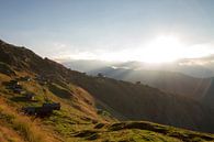 zonsopkomst in Belalp Zwitserland van Paul Wendels thumbnail