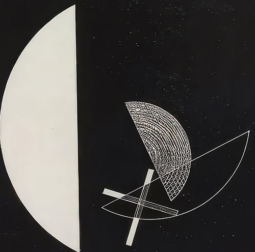 White Crescent and Lines