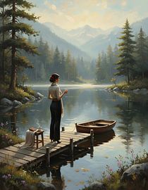 Rustige overpeinzingen aan het lege meer van Regan Frederick