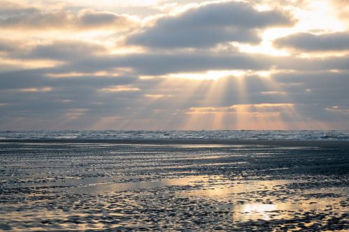 Zonsondergang strand Buren 4