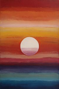 Sunset in Mark Rothko style by De Muurdecoratie