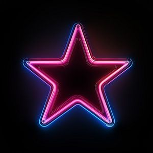 Neon star portrait
