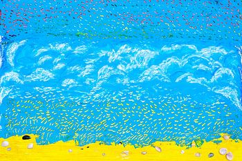 Strandleben mit gefundenen Muscheln