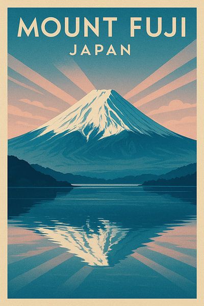 Mount Fuji Japan Sunrise Reflections by Travel Shop
