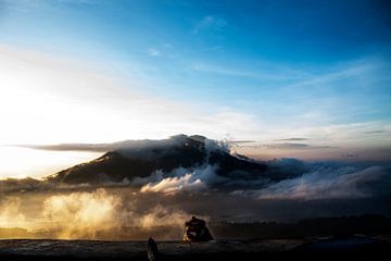 Sunrise above the clouds - Mount Batur, Bali by Inge van Veen