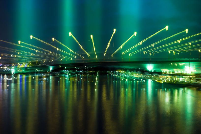 Bonn bei Nacht am Rhein - Bonn at night on the Rhine von Dagmar Marina