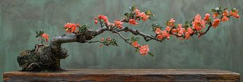 Betoverende Bloesemtak met Zachte Roze Bloemen Panorama