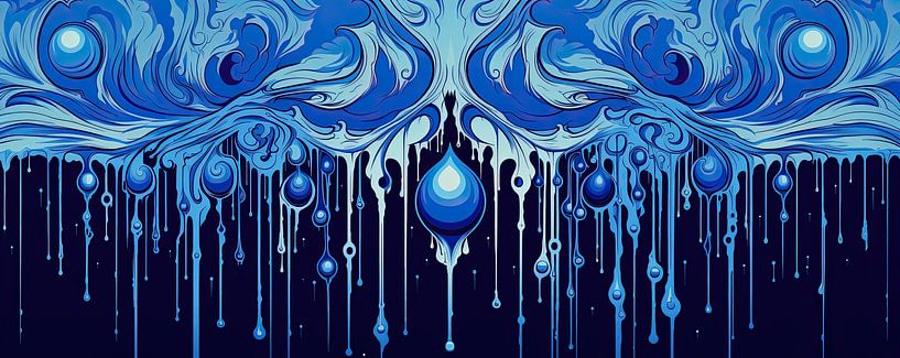 Druipend van Abstract Schilderij