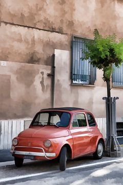 Red fiat 500 in Rimini by Humphry Jacobs