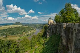 Festung Königstein sur l'Elbe, Lilienstein, Thürmsdorf, Saxe, Allemagne, sur Rene van der Meer