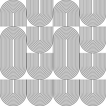 Retro 1920s vintage geometric shapes pattern in Bauhaus style no. 16 by Dina Dankers