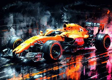 McLaren Formula One Watercolor by MIROKKU