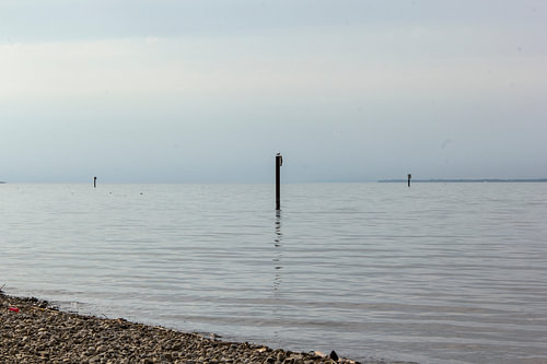 Enchantement du Lac de Constance: poteaux dans l'eau
