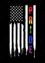 American Pride – LGBTQ Flagge Regenbogen Solidarität Wanddeko von Millennial Prints Miniaturansicht