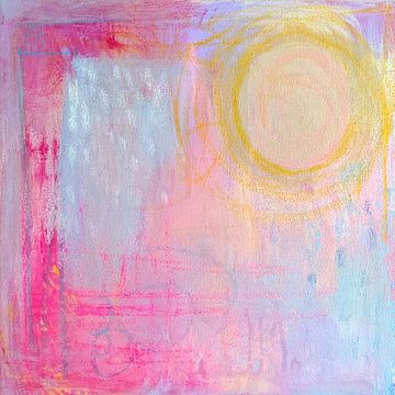 Dromerige Harmonie – serie abstracte acrylkunst in zachte pasteltinten van Femke Bender