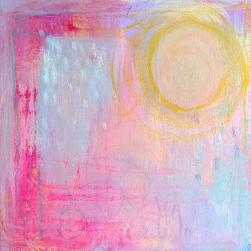 Dreamy Harmony - series of abstract acrylic art in soft pastel shades