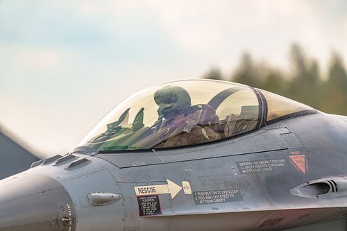 Close-up F-16 Fighting Falcon (J-201) van het 312 Squadron.