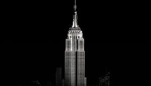 Empire State Building New York Schwarz-Weiß-Nahaufnahme-Panorama