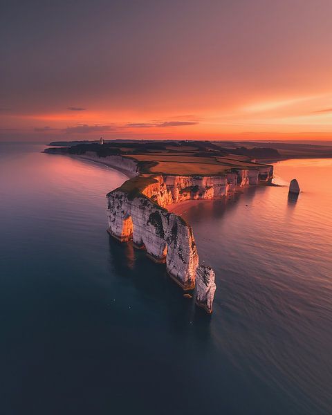 Sonnenkuss für Englands Steilküsten von fernlichtsicht