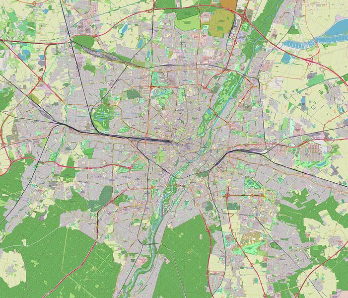 Karte von München von Atelier Liesjes