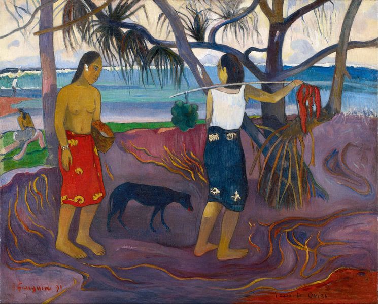 Paul Gauguin. People in Landscape van 1000 Schilderijen