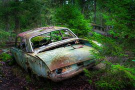 Ake's car graveyard Kyrkö Mosse-18 by ahafineartimages