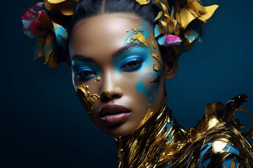 Neon meets fashion, kleurrijk portret