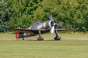 Fokker D-XXI 229 auf dem Flugplatz Hoogeveen.