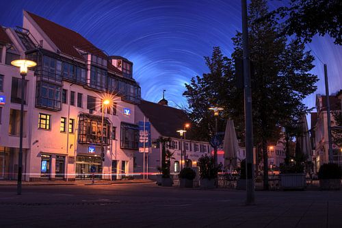 Paysage nocturne de la ville de Laupheim