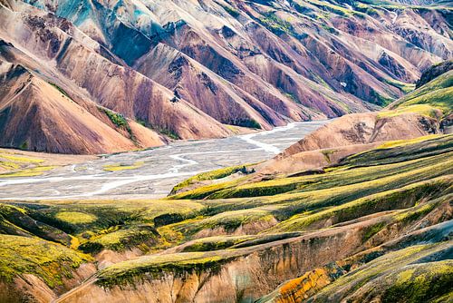 Landmannalaugar kleurrijke bergen in IJsland