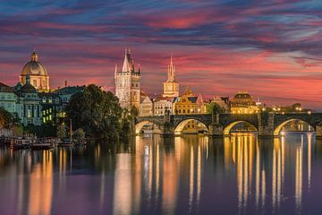 Prague by night by Michael Valjak