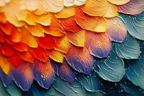 schilderachtige japanse kunst kleurrijk abstract