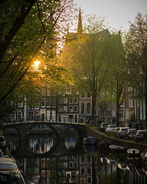 Leidsegracht au lever du soleil par Amsterdam Pixels