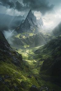 Mystische Licht zwischen Felsen