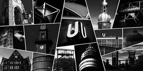 Collage: Dortmund (black and white)