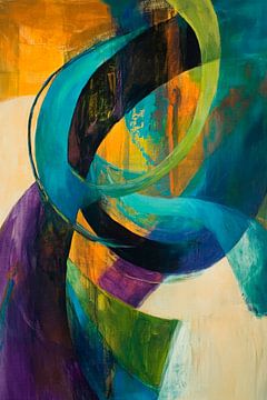 Abstract colour loops in blue-green by Poster Art Shop