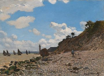 Het strand van Honfleur, Claude Monet