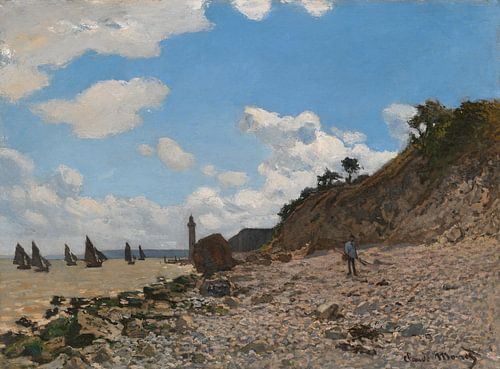 Het strand van Honfleur, Claude Monet