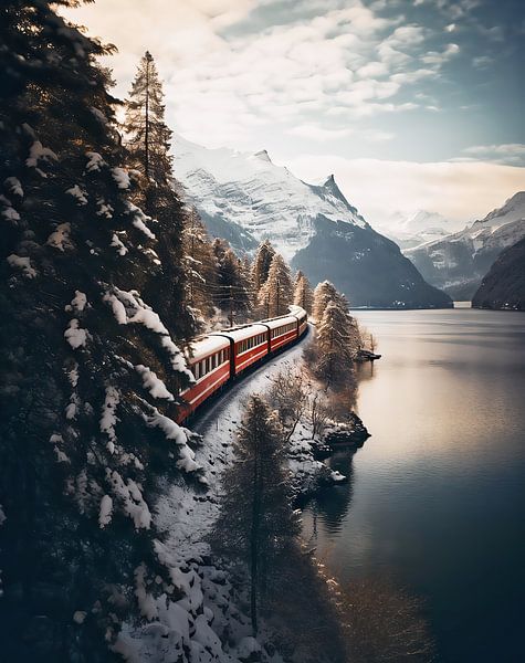 Voyage en train à travers la Suisse par fernlichtsicht