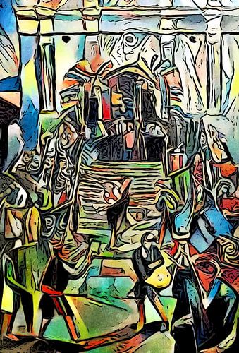 Stairs in front of the church