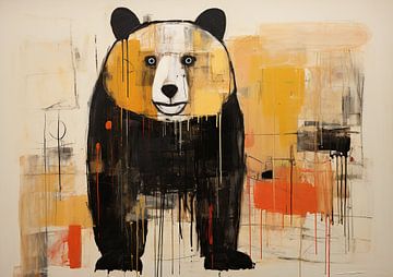 Moderner Panda | Moderner Bär Kunst von Wunderbare Kunst