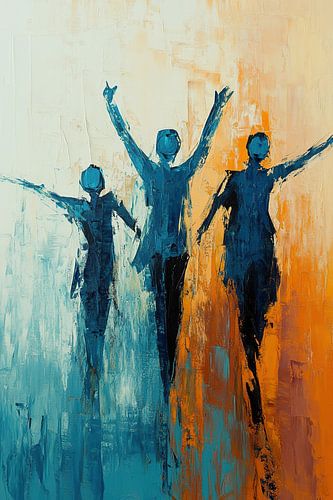 Personnes abstraites en couleur