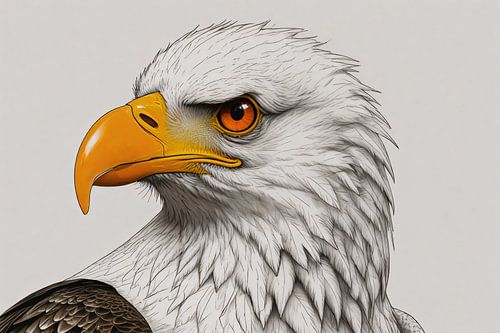 Intense blik van een majestueuze adelaar