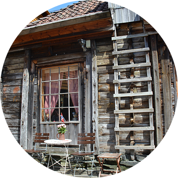 Historisch houten huisje in Bryggen, Bergen Noorwegen van My Footprints